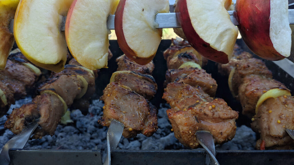 Pork Tenderloin and Apple Skewers