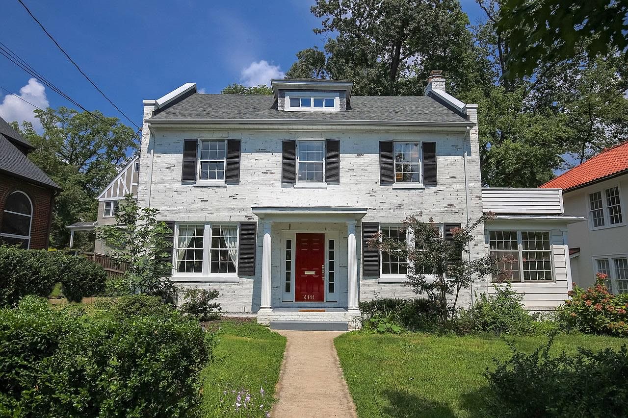 Stately 1928 Residence in Chevy Chase, Maryland, Nestled on Beautiful Rosemary Street with Proximity to Downtown Bethesda