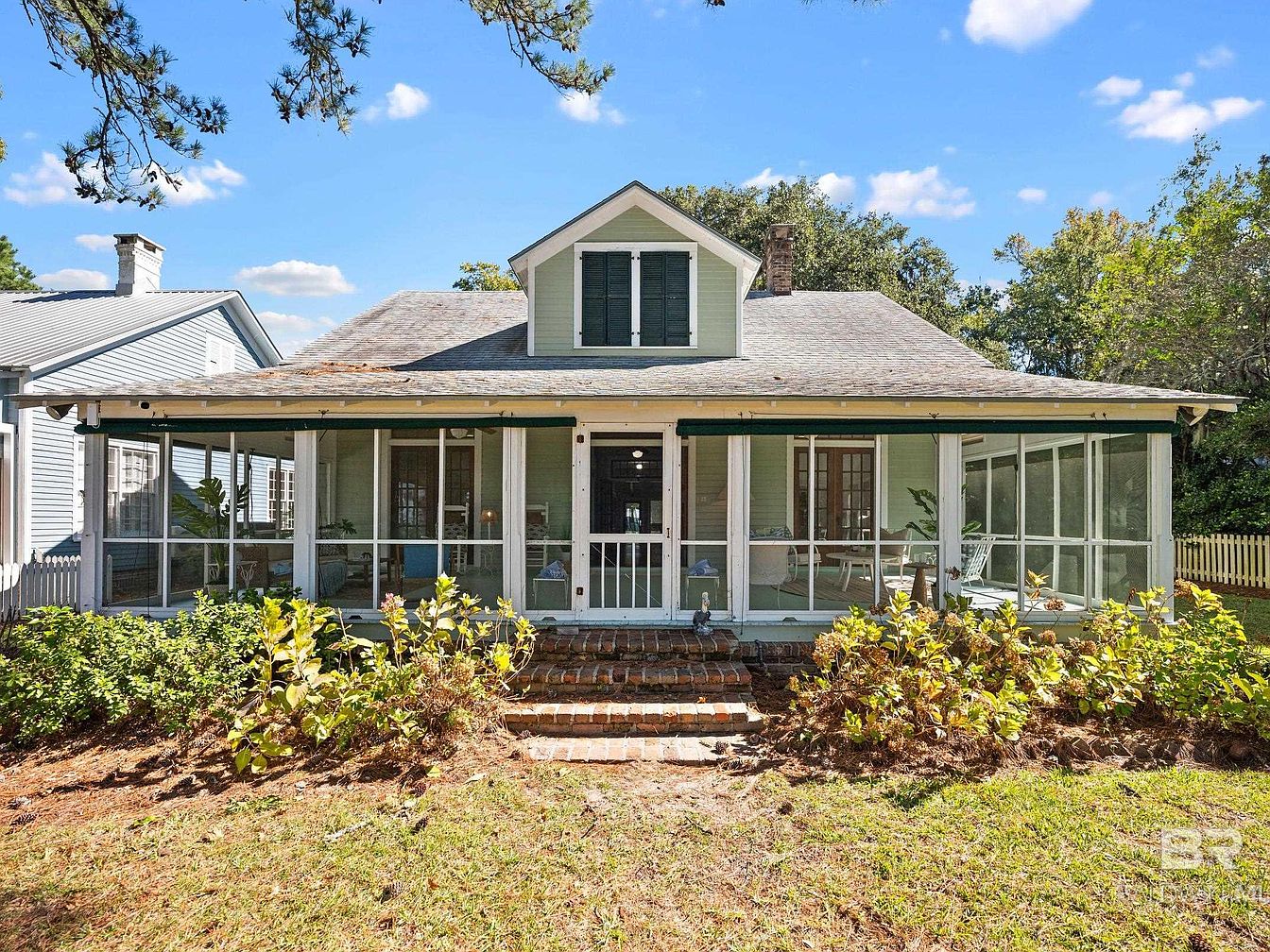 Iconic 1903 Coastal Cottages in Fairhope, Alabama With 3 Acres on Mobile Bay, Original Hardwood Floors & Private Pier