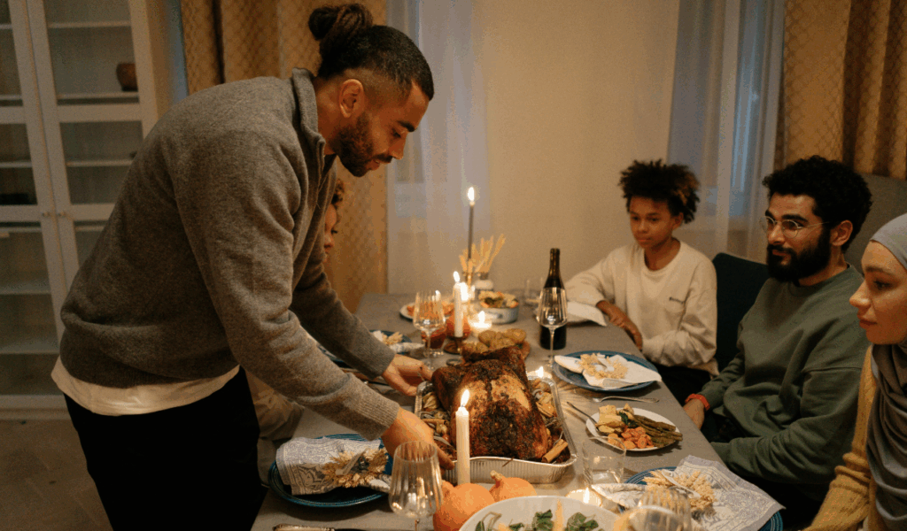 Décor That Competes With Serving Dishes