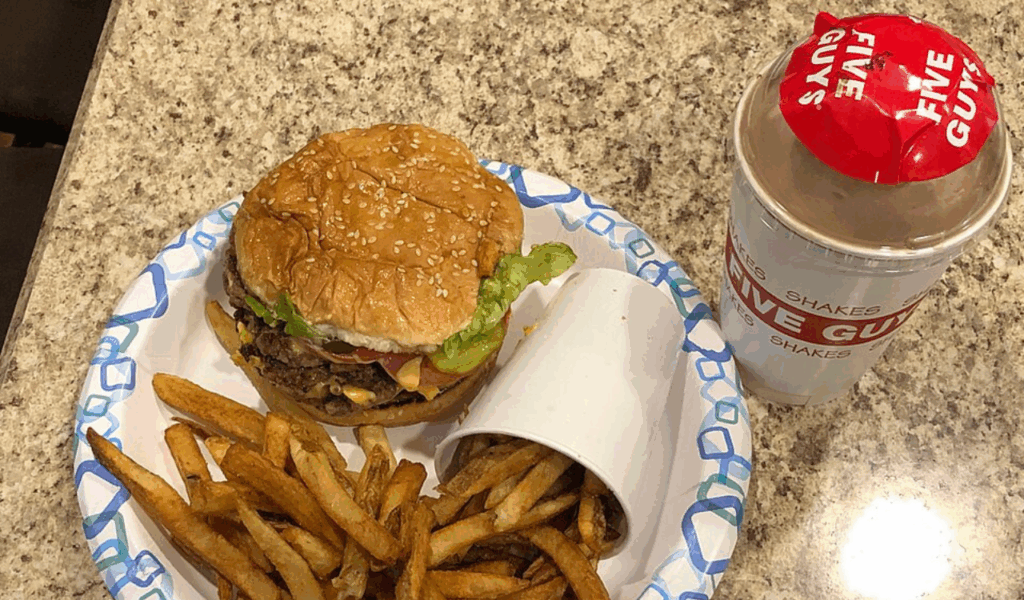 Five Guys Cheeseburger