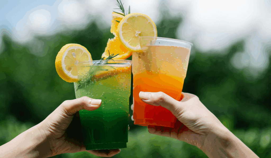 House made fruit sodas boosted with extra sweeteners