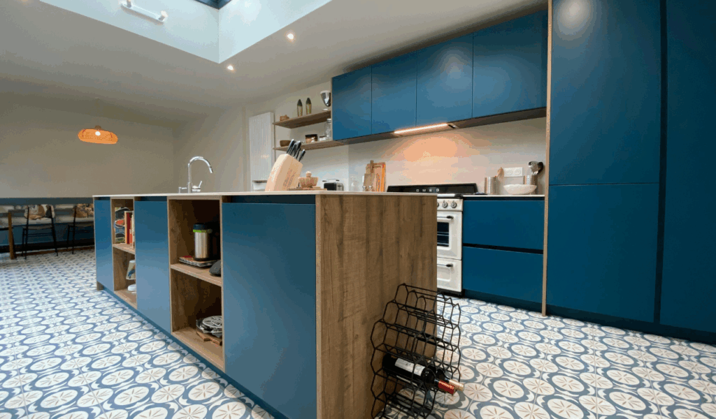 Brightly Painted Cabinets