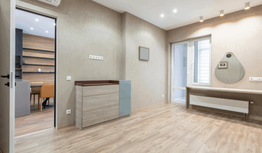 Open shelving without defined zones