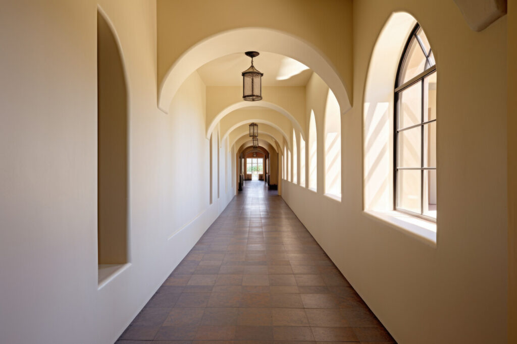 Flat Beige Hallways and Corridors