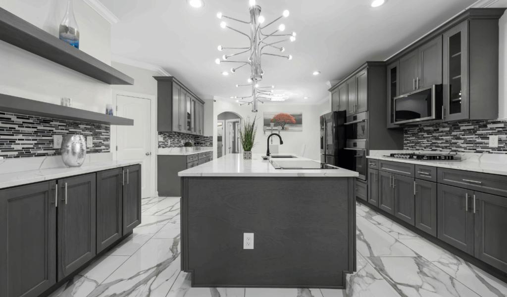 Decorative Shelves Packed With Small Items