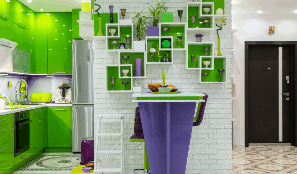 Overly Colorful Open Shelving Displays