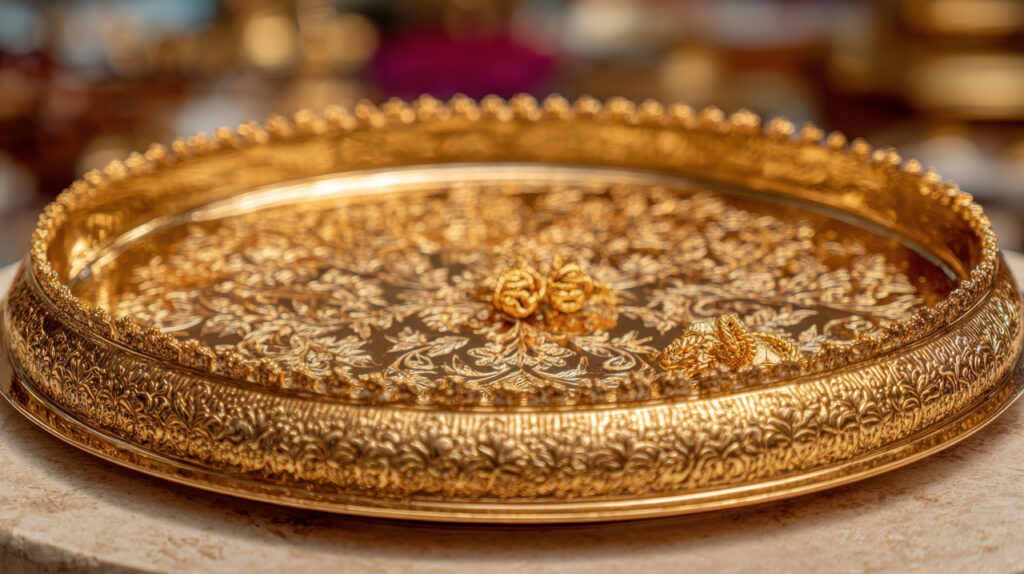 Ornate Gold Filigree Tray