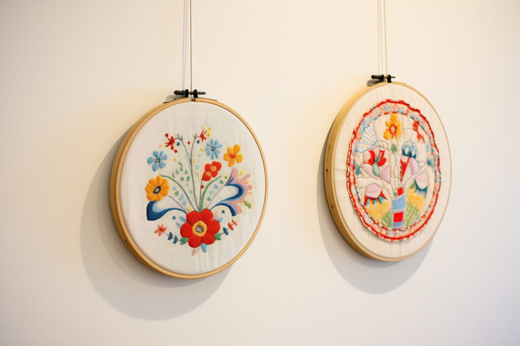 Embroidery Hoops With Fabric Or Lace