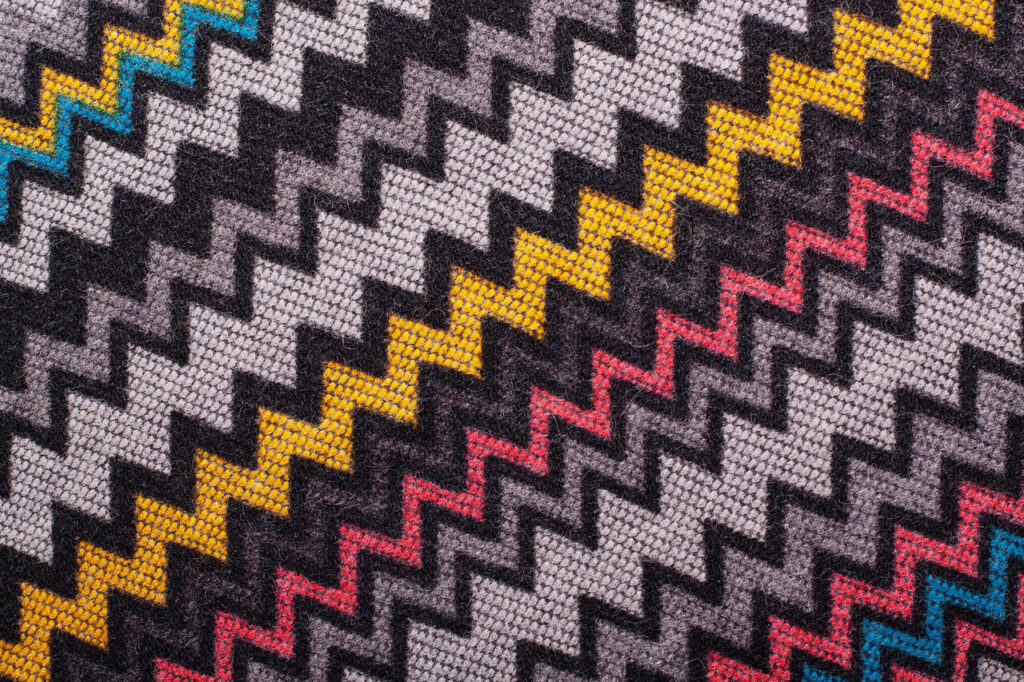 Chevron and Ikat Pattern Art