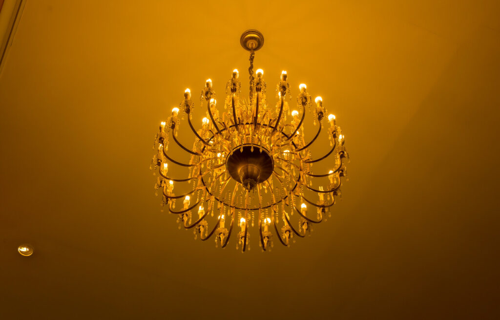 Statement Chandelier Or Pendant Over The Table