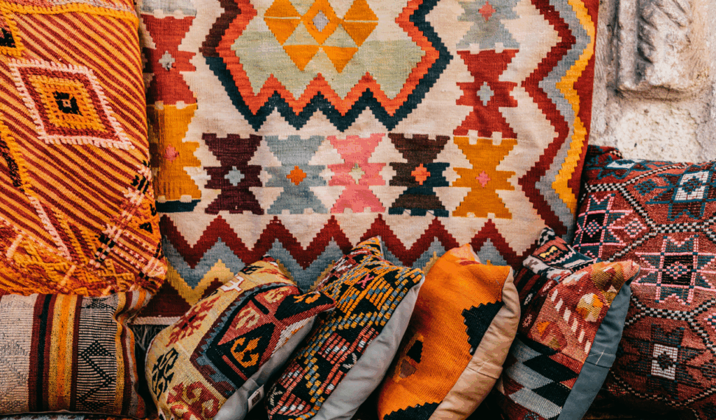 Pillows With Busy Mixed Patterns