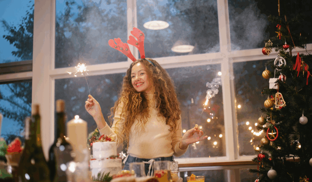 Overfilled Garland Runners with Decorations