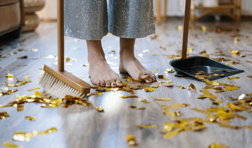 Ignoring cleanup when planning décor