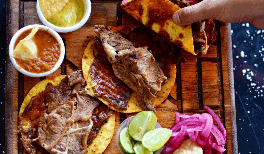 International Street Tacos as Global Buffet Plates