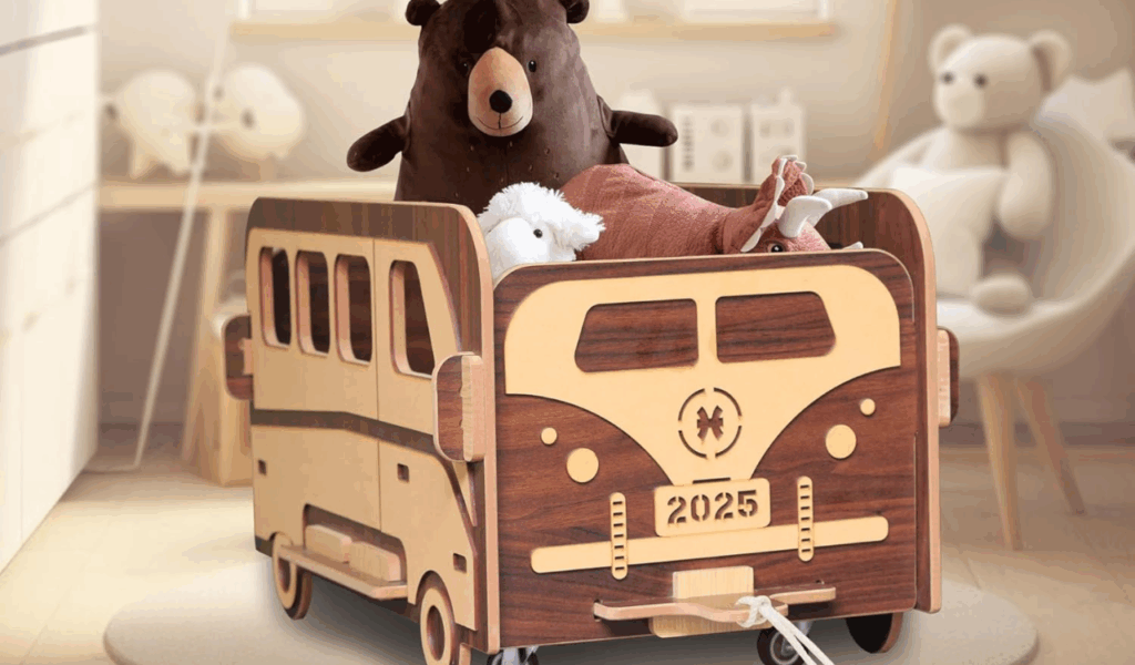 Rolling Toy Wagons for Floor Storage