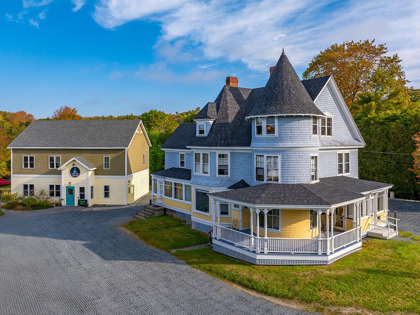 Charming 1903 Victorian Sanctuary in Ellsworth, Maine Featuring Stained Glass, a Unique Turret Design, and a 1.26-Acre Park