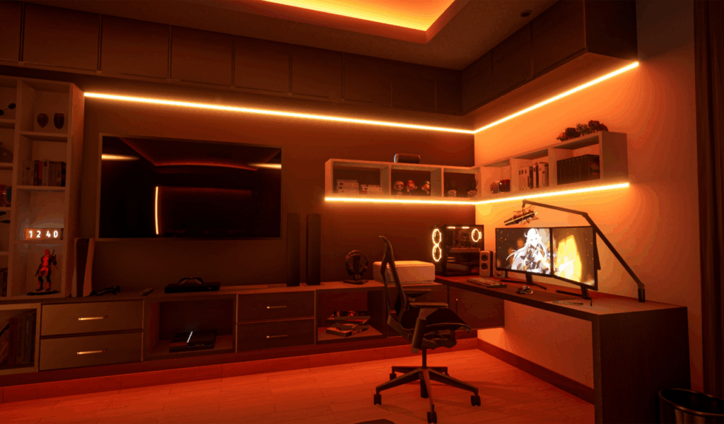 High-Tech Gaming and Esports Den