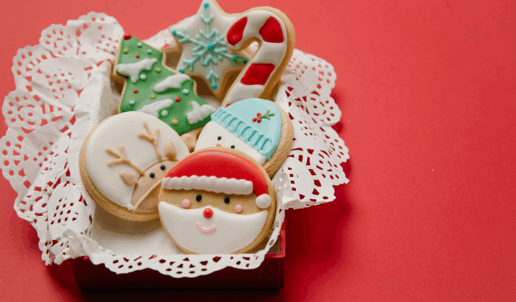 Santa Hat Cheesecake Bites