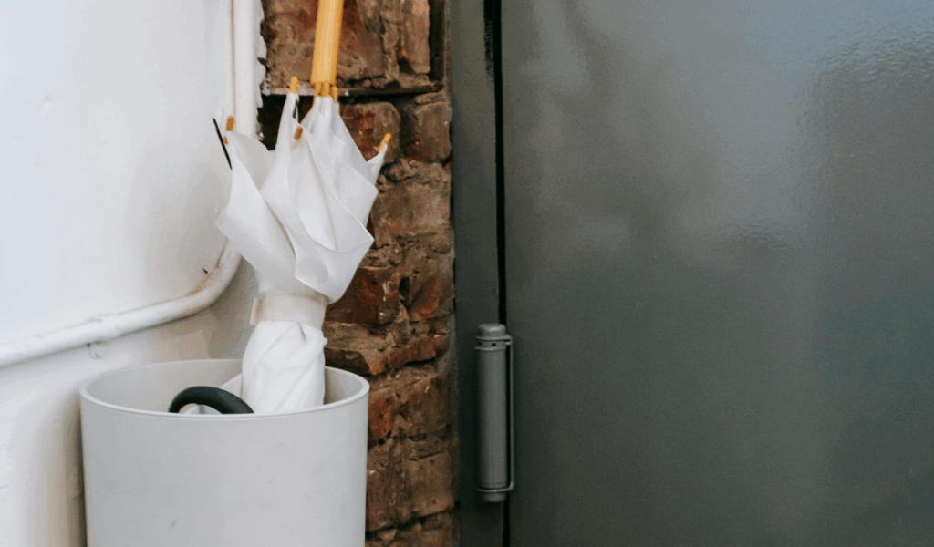 Recessed Drip Trays for Umbrellas