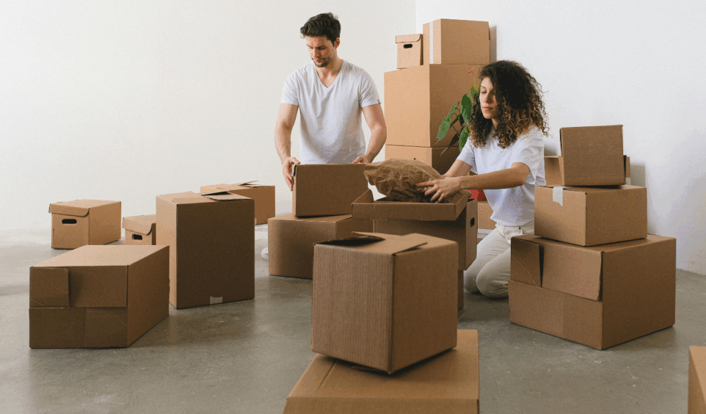 Over-stacked floor piles with no shelving
