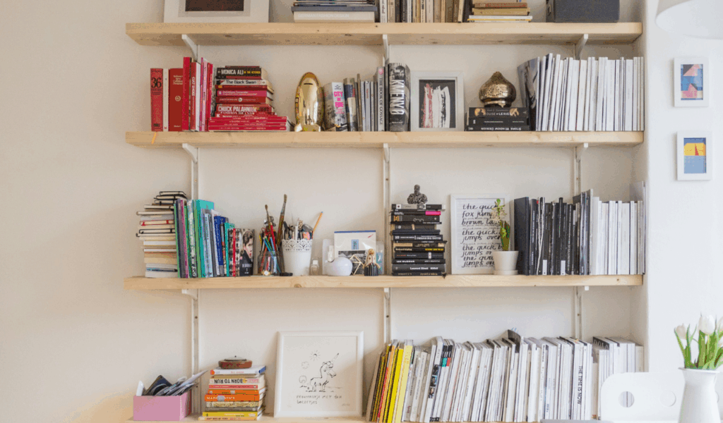 Overloaded Shelving Above Desks
