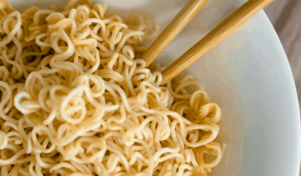 Large Portions of Instant Noodles