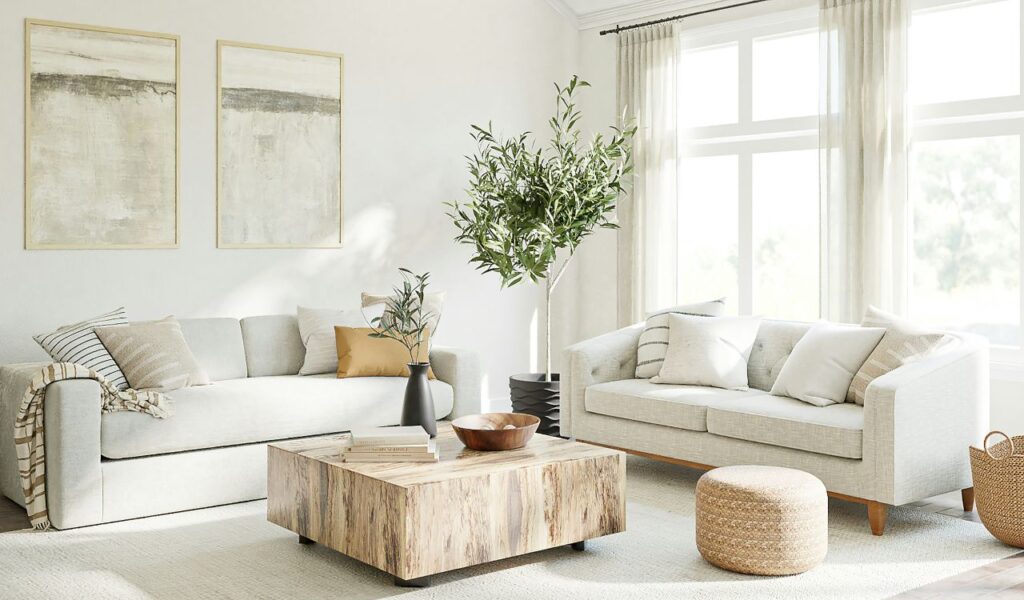 Neutral-Only Living Rooms