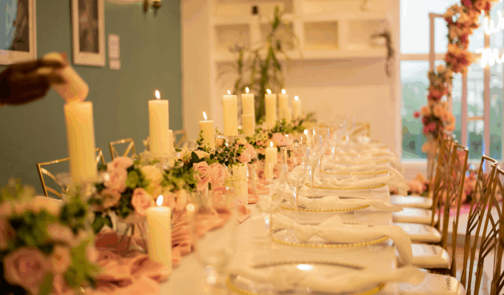 Towering Candlesticks With Dripping Wax