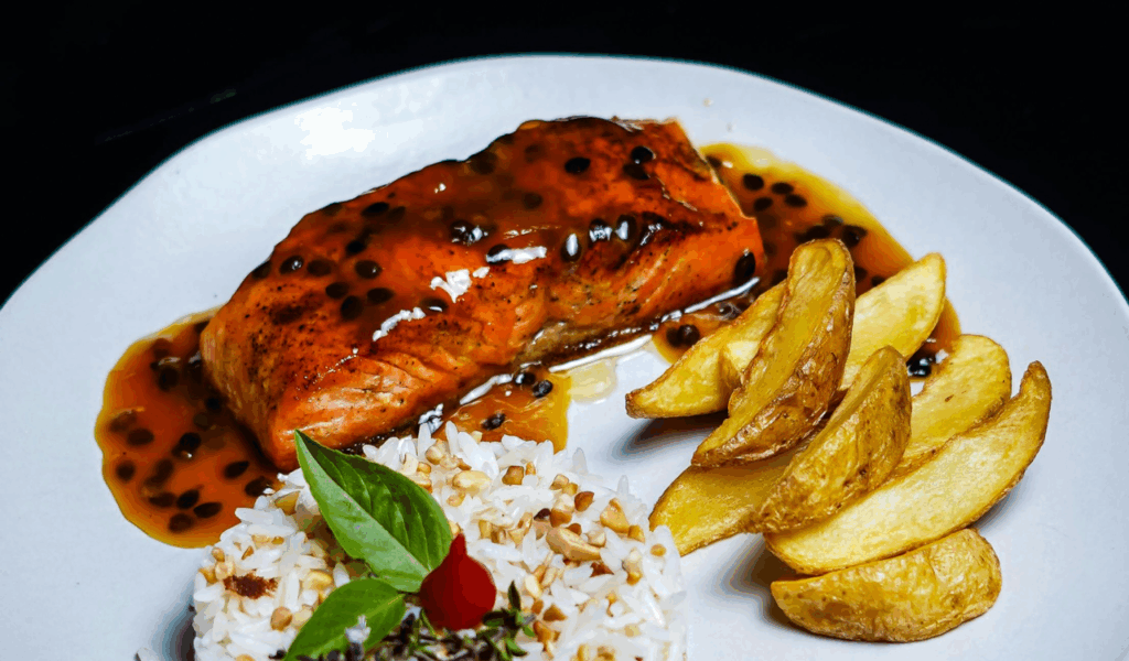 Baked Salmon with Warm Grains