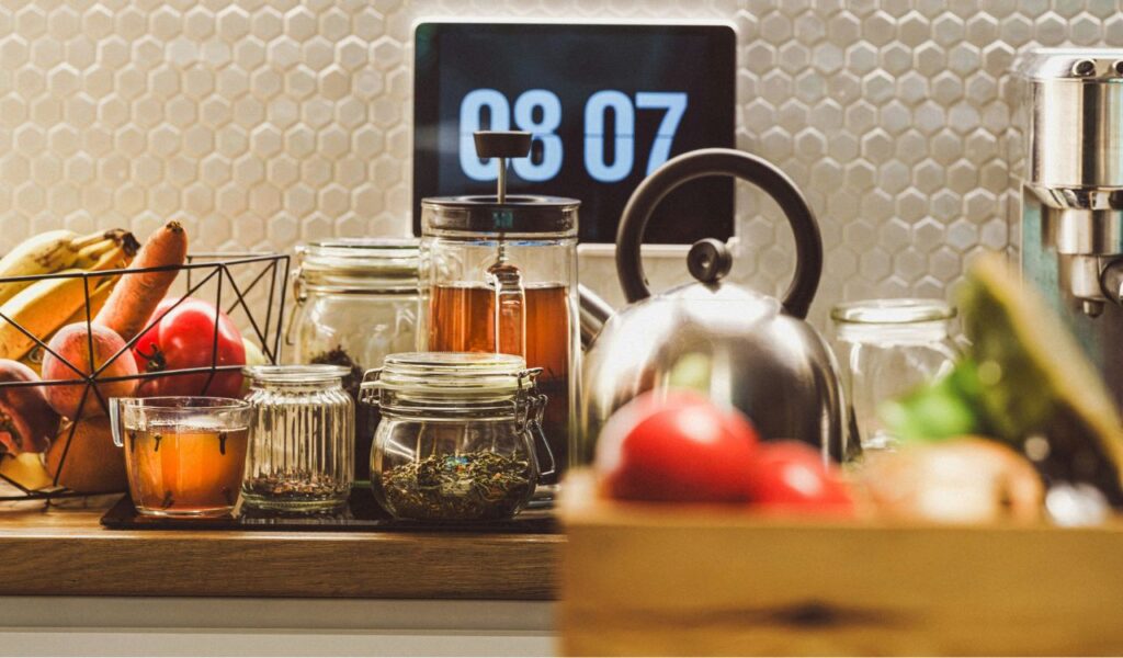 Wall-Mounted Tablet Holders in Kitchens