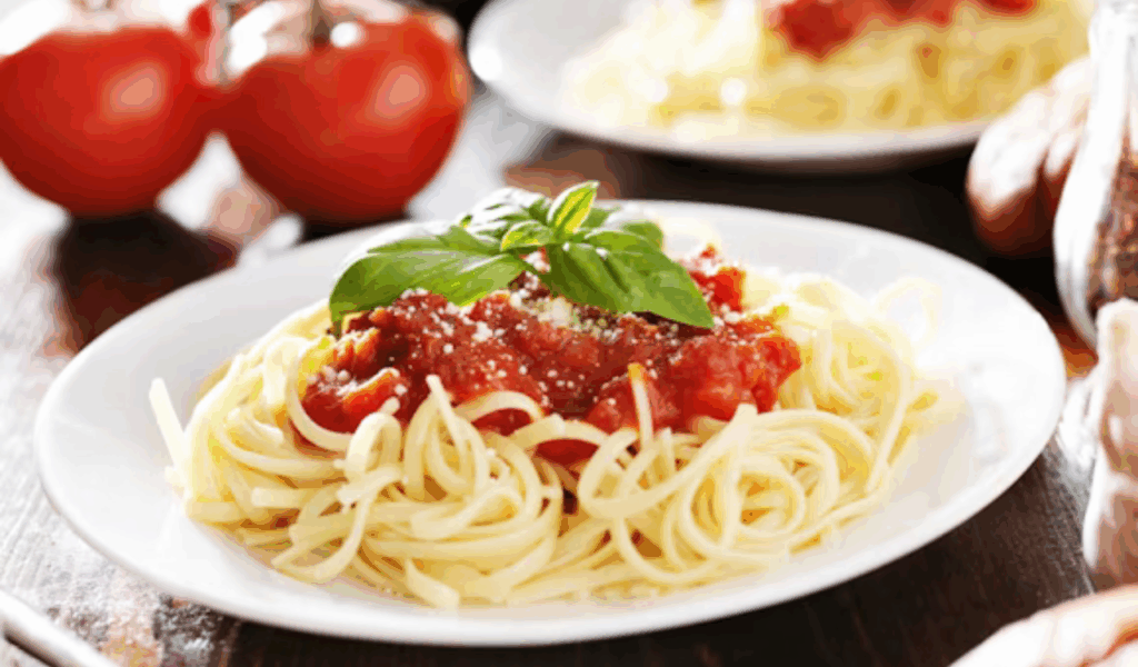 Plain Spaghetti With Basic Tomato Sauce