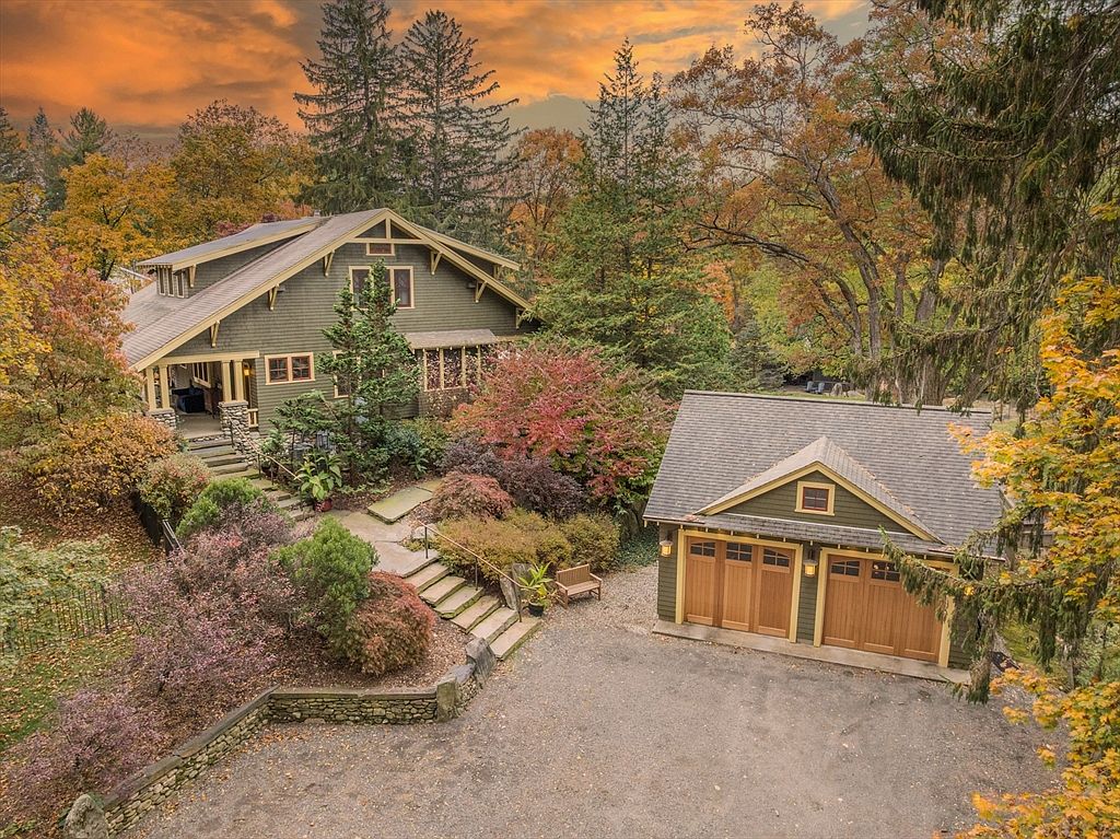 Stunning 1910 Craftsman Home in Pelham, Massachusetts, Featuring a Grand Front Porch, Outdoor Pavilion, and Modern Amenities