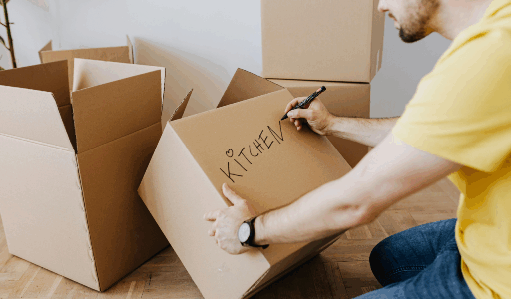 Unlabeled “mystery” totes and bins