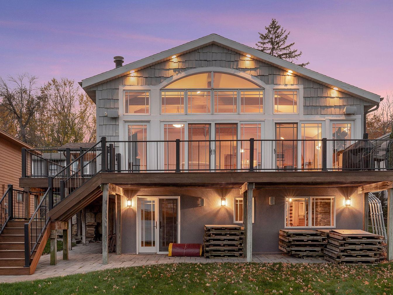 Stunning 1925 Lakeshore Home in Mound, Minnesota with Cherry Cabinetry, and an Ipe Deck Overlooking Lake Minnetonka