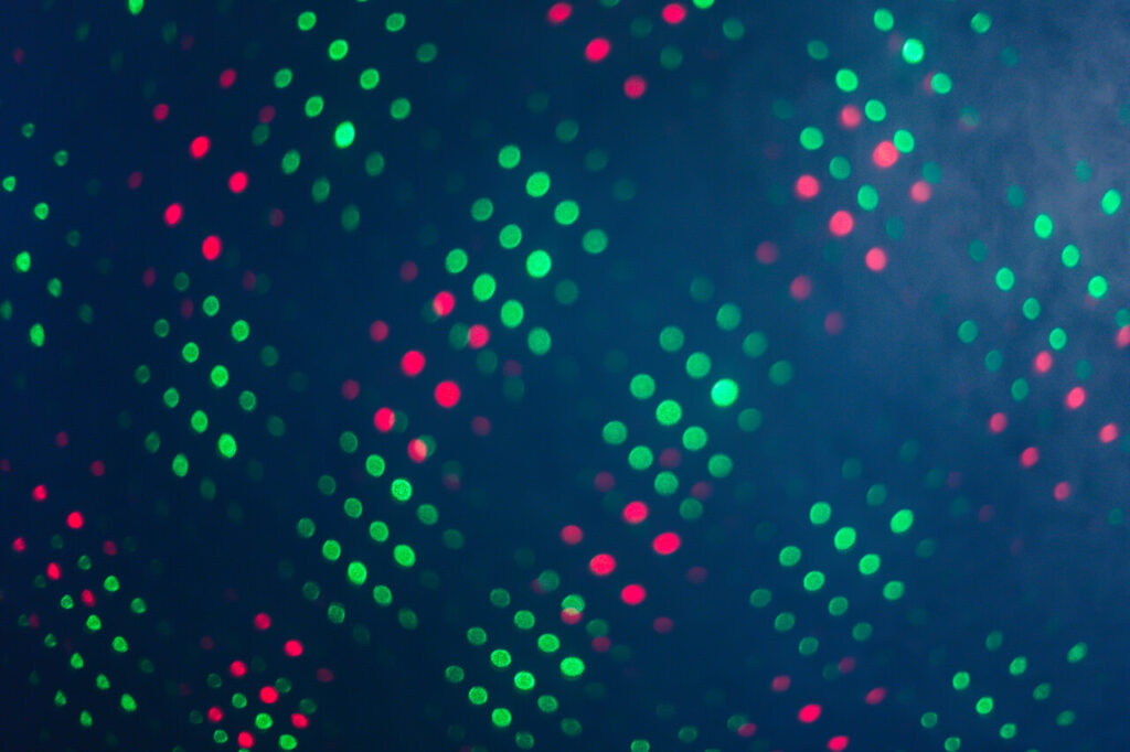 Laser Light Projectors with Moving Dots