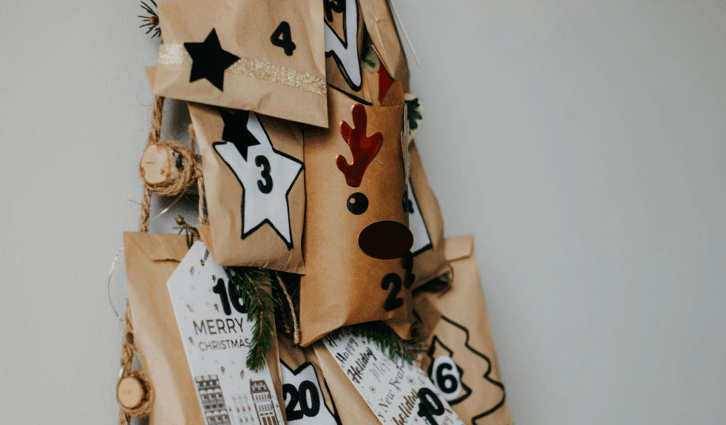 Oversized Advent Calendars Hung on Walls