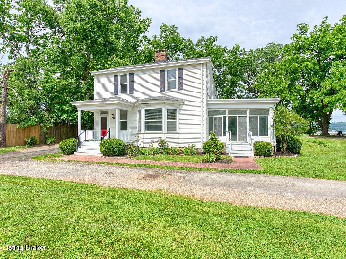 Unique 1923 Farmhouse Retreat in Prospect, Kentucky, Nestled on 7.7 Acres with Spectacular Ohio River Views and Boat Access