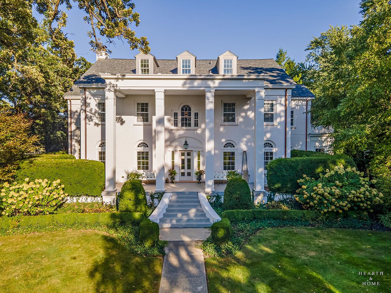 An Exceptional 1929 Mansion in Crystal Lake, Illinois, Surrounded by Spectacular Gardens and an In-Ground Saltwater Pool