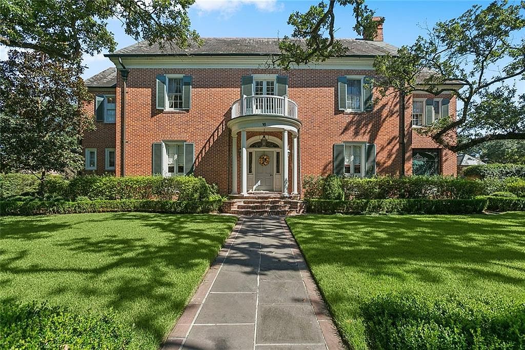 1927 Metairie, Louisiana Masterpiece Featuring Marvelous Venetian Plaster Walls, a Marble Foyer, and a Saltwater Pool