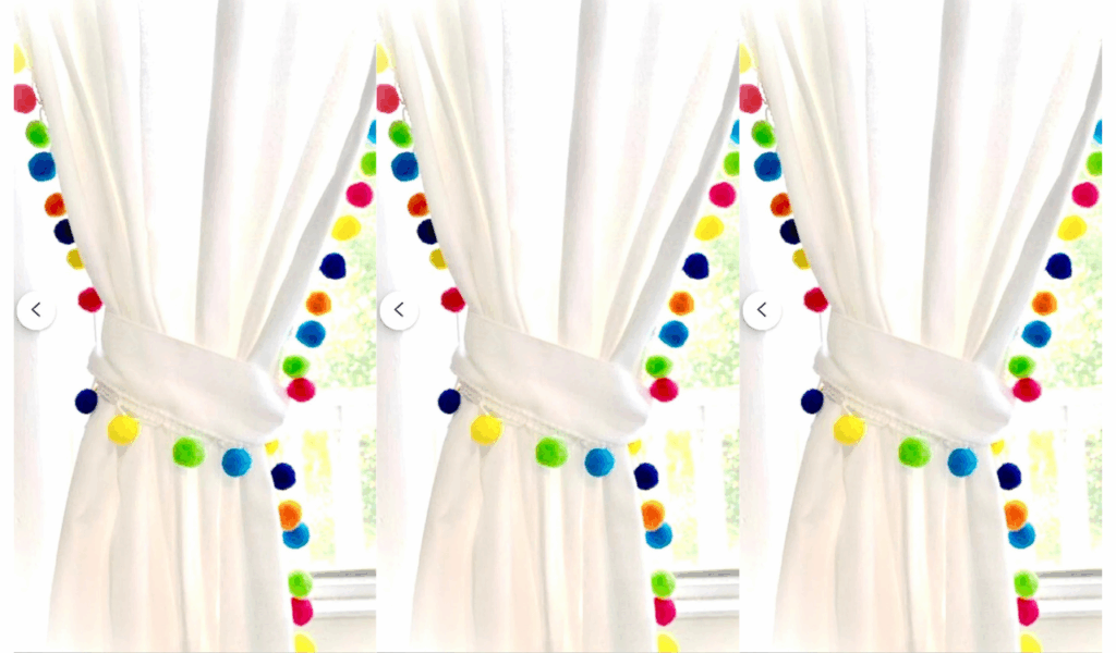 Oversized Pom-Pom Garland Curtains