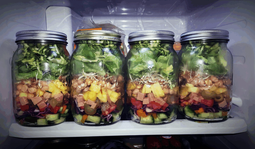 Mason Jar Layered Salads