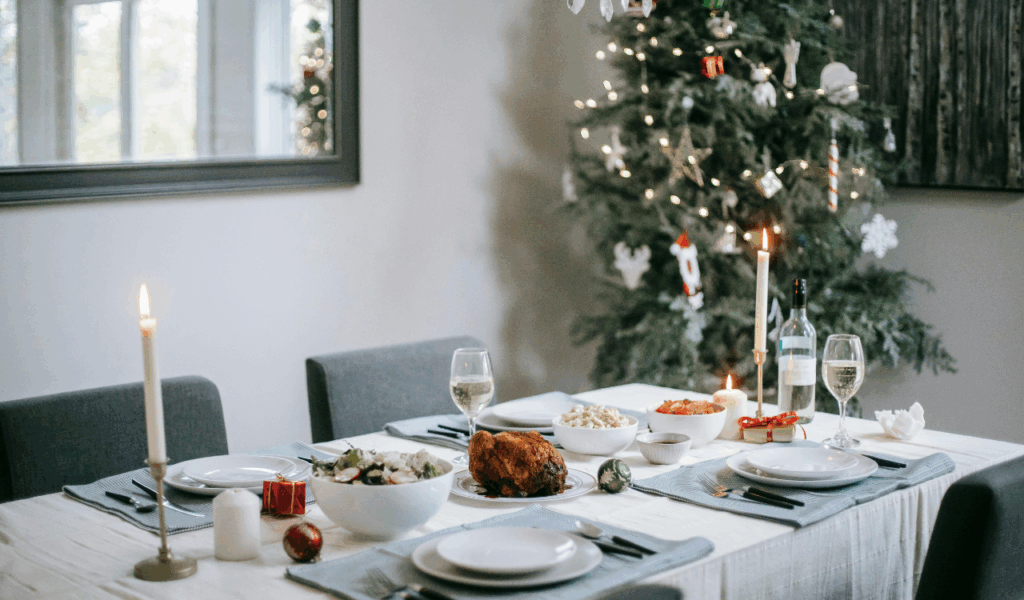 Overcrowded Dining Tables With Centerpieces