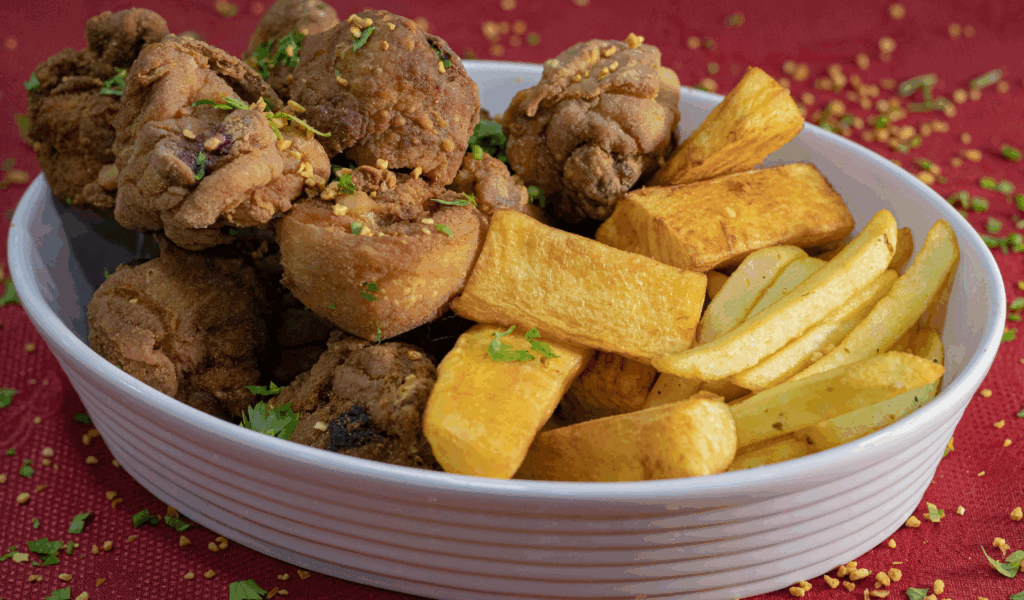 Fried Foods Paired with Minimal Sides