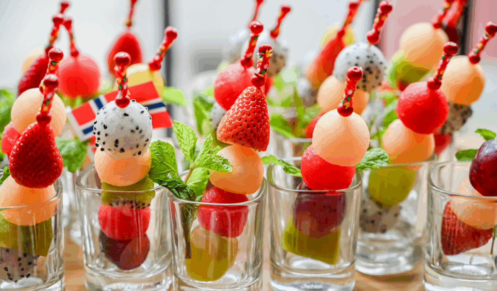 Grinch Fruit Skewers