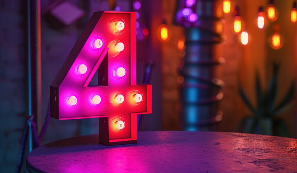 Light Up Marquee Number