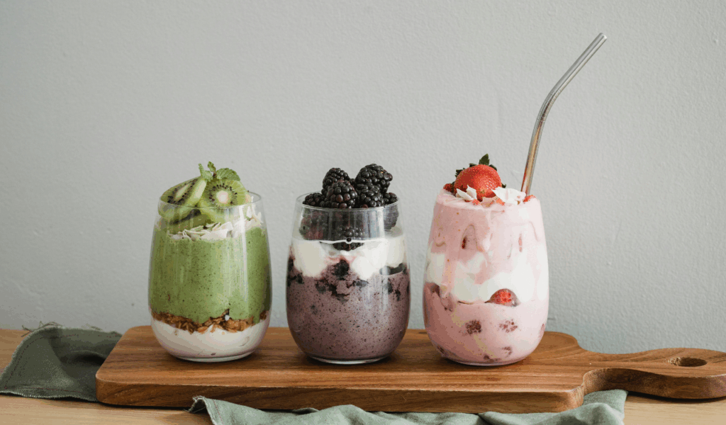 Yogurt Parfaits With Multiple Layers