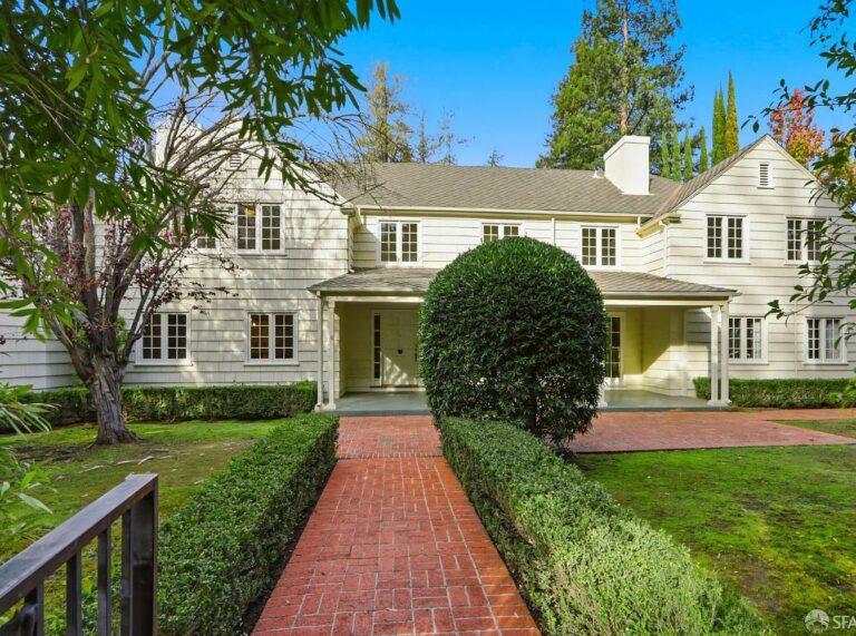 1918 English Colonial in Los Altos, California, Featuring Mature Landscaping and a Backyard Oasis with Space for Modernization