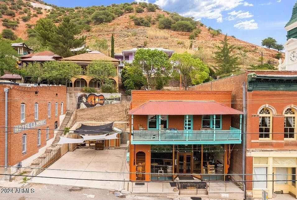 Distinctive 1905 Property in Bisbee, Arizona, Featuring a Saloon Bar, Two Airbnb Units, and Stunning Views from a Covered Deck