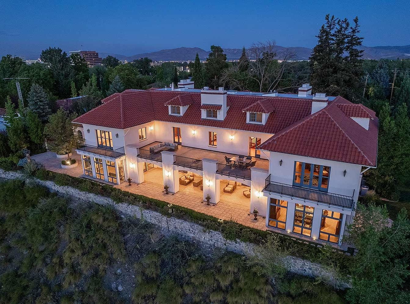 $16M Stunning Mansion in Reno, Nevada: A Restored Architectural Gem with Panoramic Views of the Truckee River and Downtown